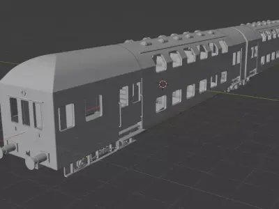 Modular H0 1-87 scale double-deck couch set DBv 3D print model