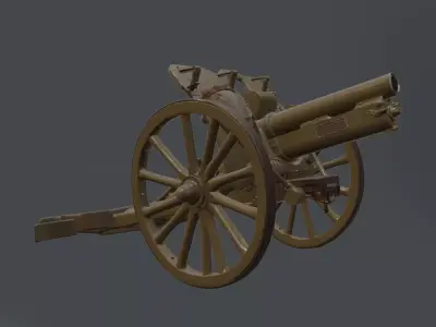 field artillery model prop 3D model