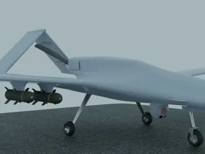 Bayraktar tb 2 Created by Ukrainian designer Free 3D model