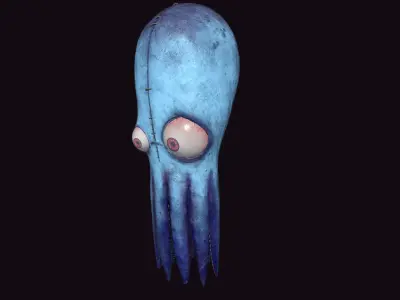  Fantasy Octopus Low-poly 3D model