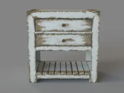 Ontario Two Drawer Accent Table 3D model