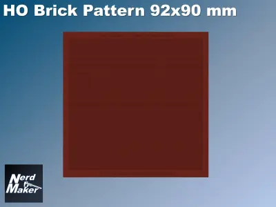 Nerd Maker HO Brick Pattern 3D print model