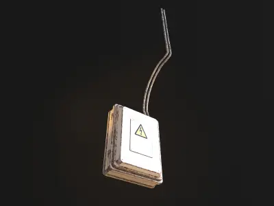 Fuse Box Game Ready Low Poly 3D Model Low-poly 3D model