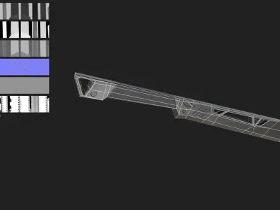 Modern blade Low-poly 3D model