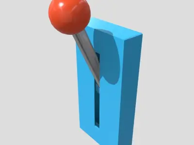 CC0 - Lever Free low-poly 3D model