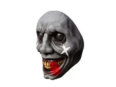 Horror mask Low-poly 3D model