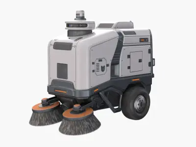 Street Cleaning Robot Vehicle 3D model