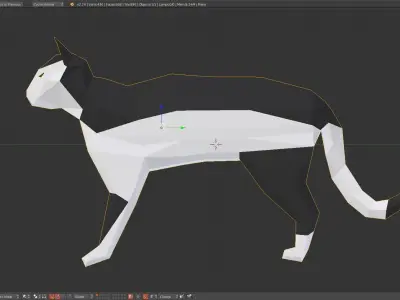 Low Poly Cat polygonal Low-poly 3D model