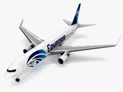 Boeing 767-300ER Egyptair Airlines Low-poly 3D model