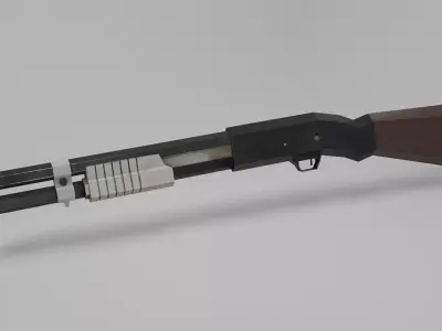 Low poly shotgun Free low-poly 3D model purchase
