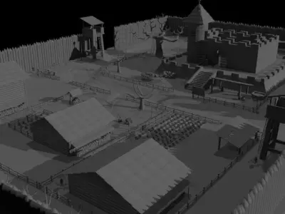 Medieval town  3D model