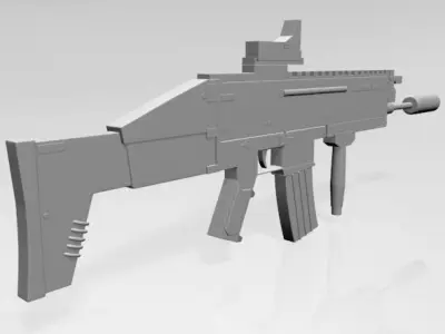 FN SCAR-H Rifle 01 3D model