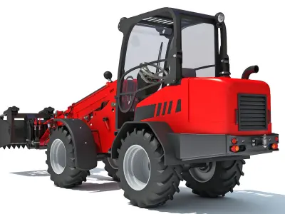 Forklift Bucket Telehandler 3D model