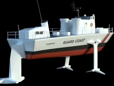 USS Flagstaff Low-poly 3D model