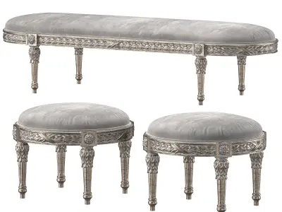 roberto curve bench art 667 3D model