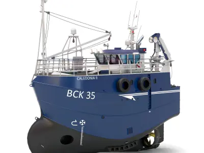Fishing trawlers collection  3D Model Pack