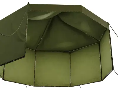 Military Base Tent Detailed 4K Textures High Poly 3D model