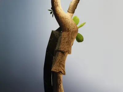 Knife in Wood 3D model