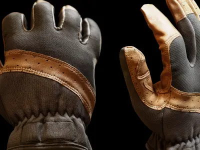 Tactical Gloves 005 Low-poly 3D model