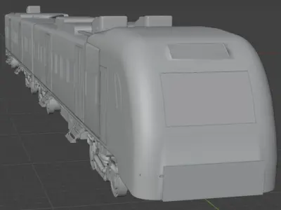 Electro train with interior 3D model