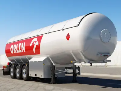 LNG Trailer 3D model