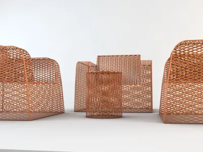 Mesh Patio Furniture 3D model