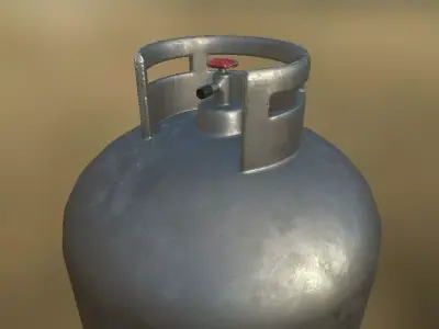 Gas Tank Low-poly 3D model shop