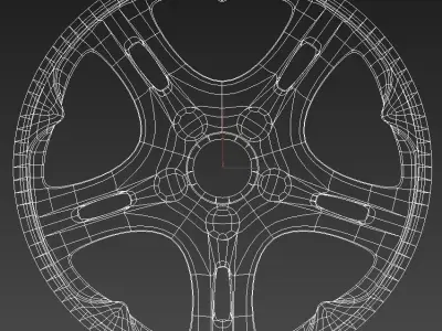 Car rim 4 3D model