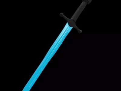 Glow Blade Fantasy Sword 3D model