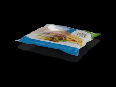 Frozen fish meals Fish Burger Patties Low-poly 3D model