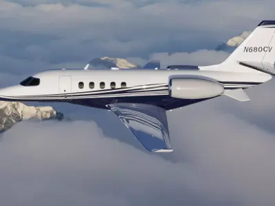 Cessna Citation Jet  Low Poly Optimized 3D Exterior with 4K PBR Low-poly 3D model