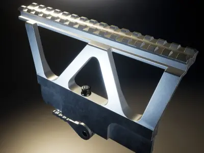 AAA Side Rail Mount Game Ready PBR Low-poly 3D model