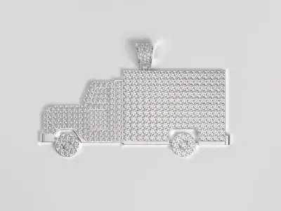 TRUCK DIAMOND PENDANT 3D print model