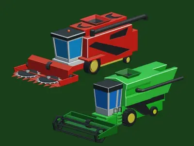 31 Harvesters low poly asset Low-poly 3D model
