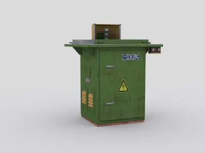 Woodworking machine 2 Low-poly 3D model