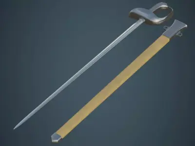 Saber 2A Low-poly 3D model