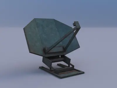 Radar 04 Low-poly 3D model