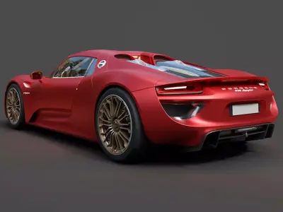 Porsche 918 Spyder  Detachable Roof  High Detail 3D model