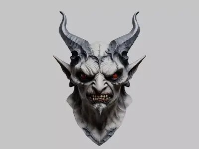 Demon Bust - 3D Model Low-poly 3D model
