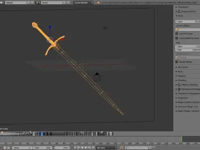 Glamdring sword Low-poly 3D model