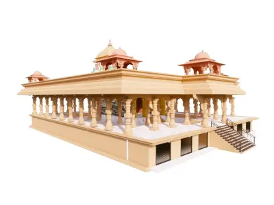 indian jodhpuri temple 3d modal 3D model