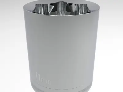 Deep Socket 11 mm 3D model