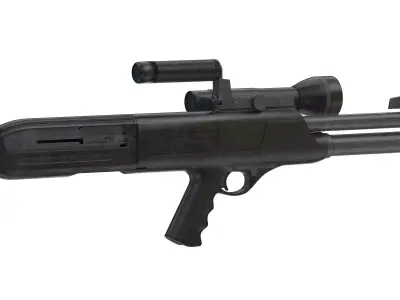 High Standard Model 10 Low Poly PBR Realistic Low-poly 3D model