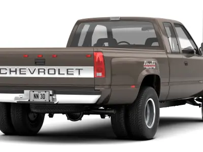 CHEVROLET SILVERADO 3500 EXTENDED CAB 1988 3D model