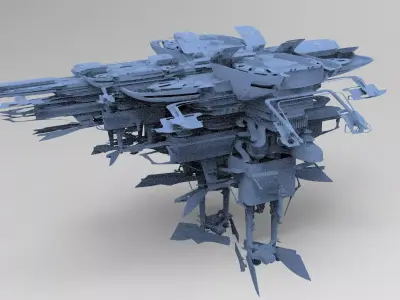 Star Wars inspired Base shantytown  3D model