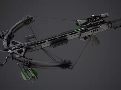 Crossbow - PBR Texture Low-poly 3D model