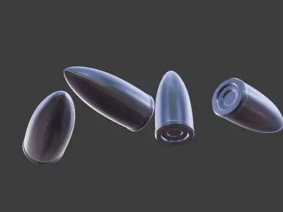 Mechanical Gun Bullets 3D model 3D model