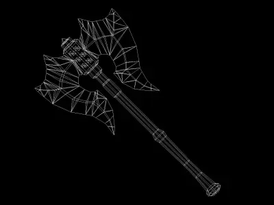 Two handed Axe 02 Low-poly 3D model