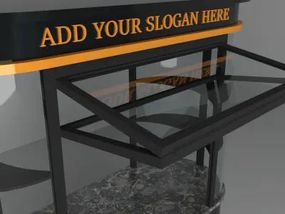 Push Cart on Wheels 3D model