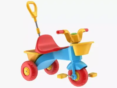 Tricycle toy Low-poly 3D model purchase